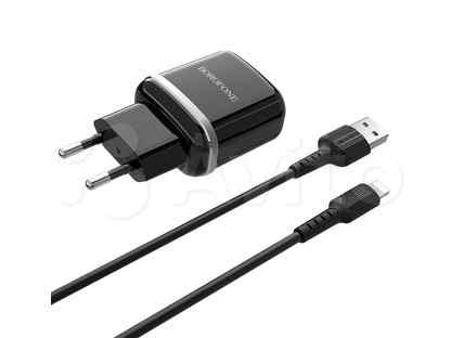 СЗУ BOROFONE BA25A Outstanding 2.4A 2USB кабель Type-C