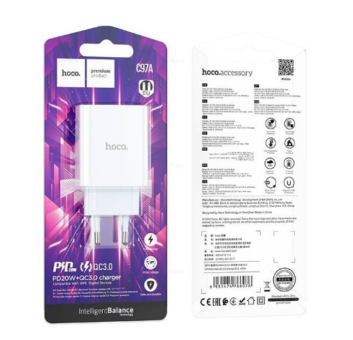 СЗУ HOCO C97A. 20W PD. QC3.0
