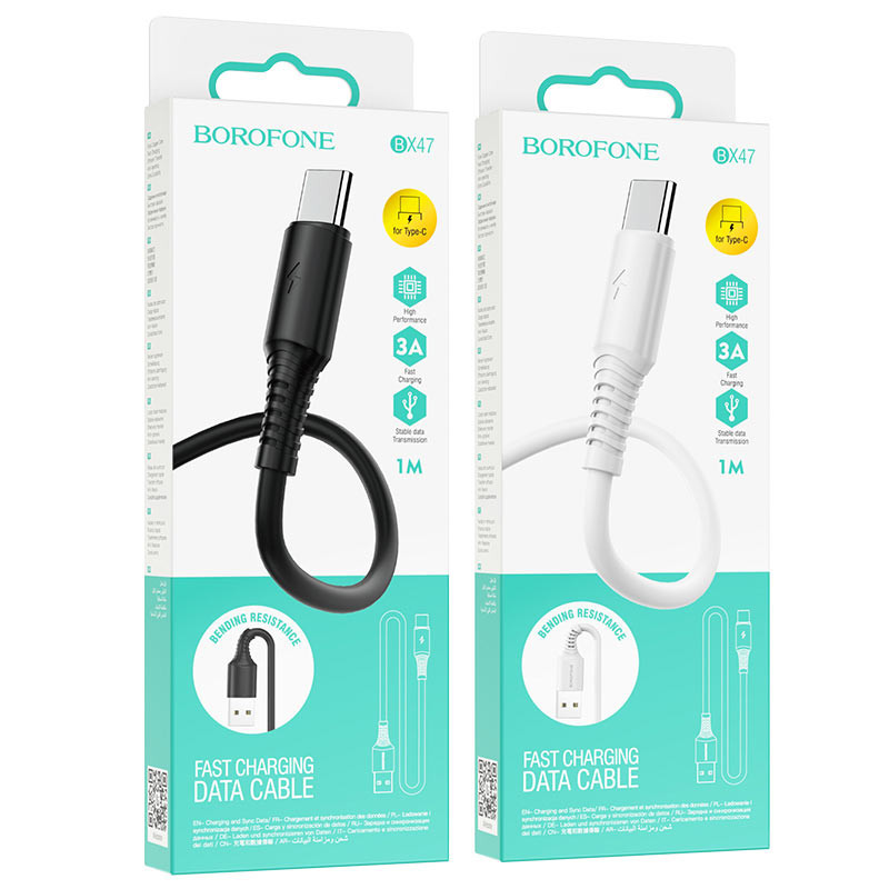 USB кабель для TYPE-C BOROFONE BX47 CoolWay, 1м, 3A, PVC