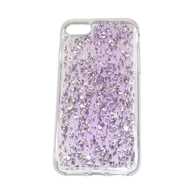 Силикон для Apl IPh 7/8, звездопад, фиолетовый