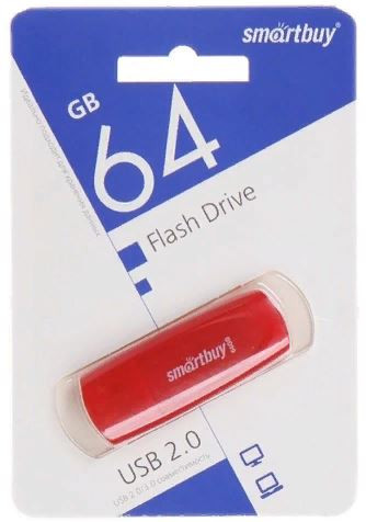 Флеш-накопитель 64Gb SmartBuy Scout 2.0, красный