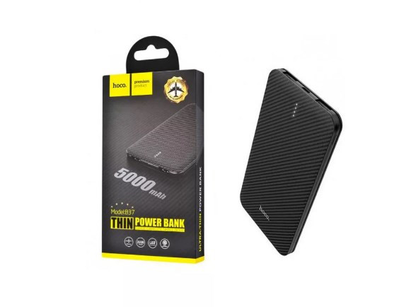 Внешний аккумулятор HOCO B37 Persistent Mobile Power Bank 5000 mAh Li-Pol 2хUSB 1A