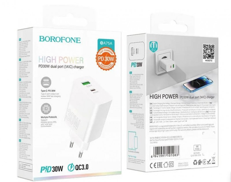 СЗУ BOROFONE BA75A, PD30W+QC3.0