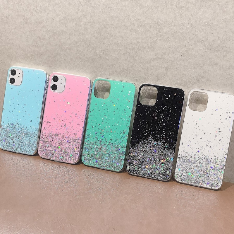 Накладка для SAMSUNG S21,, крупные блестки