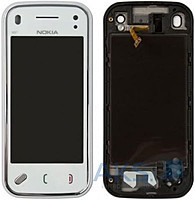 Сенсор дисплея для Nokia N97 в рамке (белый)