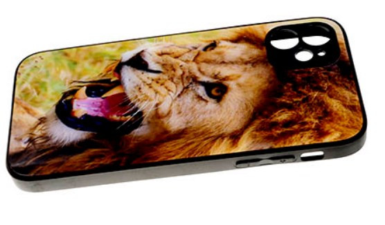 Накладка для SAMSUNG A12, стеклянный, лев