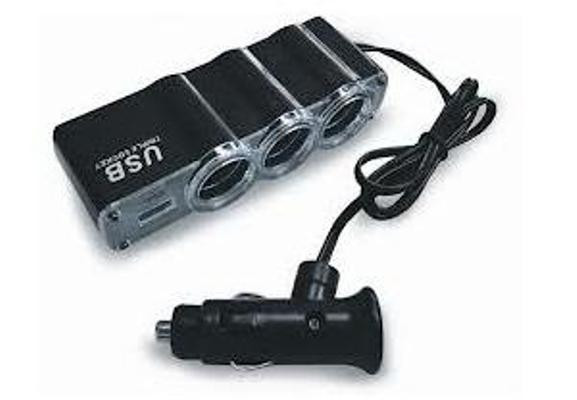 Переходник в прикуриватель (WF0016) на 3 ЗУ, 1USB