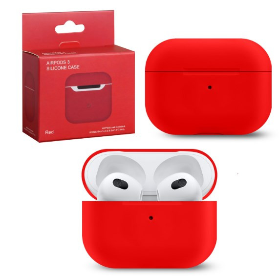 Чехол Airpods 3 Silicon Case красный