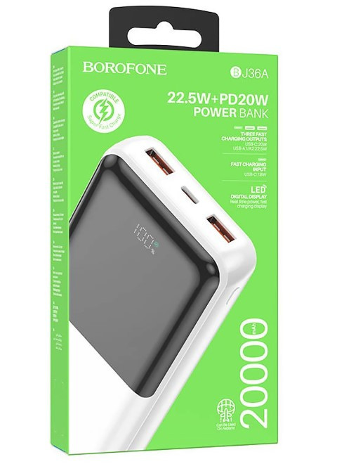 Внешний аккумулятор BOROFONE BJ36A 22.5W+PD20W, 20000mAh