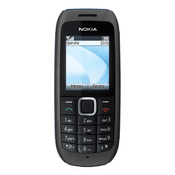 Корпус для Nokia 1616 со средней частью + клавиатура (черный)