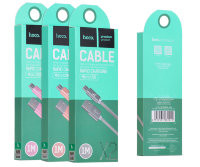 USB кабель для Micro HOCO X2, Knitted Charging, текстильный, серый (1м)