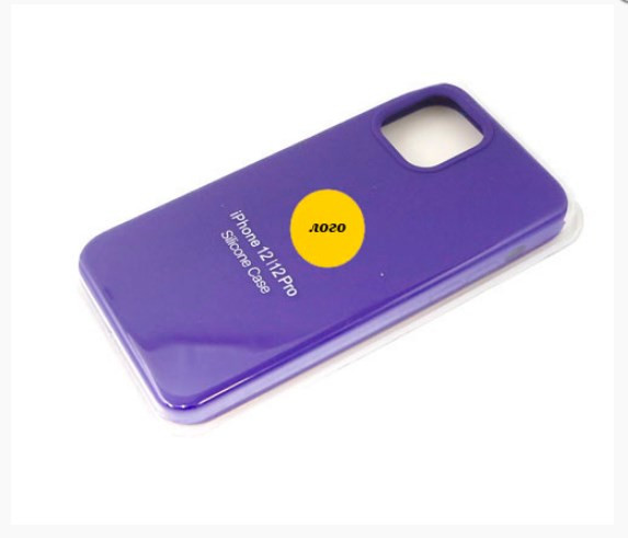 Накладка для Apl IPh 12 PRO MAX, SILICONE COVER Soft-touch, закрытый по периметру фиолетовый