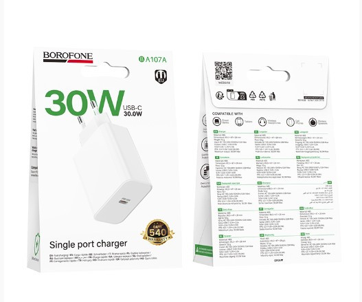 СЗУ BOROFONE  BA107A Stellar 1USB C, 30W