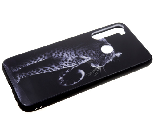 Накладка для XIAOMI Redmi 8, Стекло, Стекло, Леопард