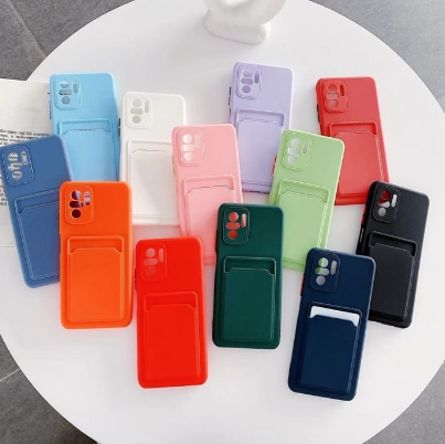 Накладка для XIAOMI Redmi Note 10 4G Note 10S POCO M5S, противоударный с визитницей, красный