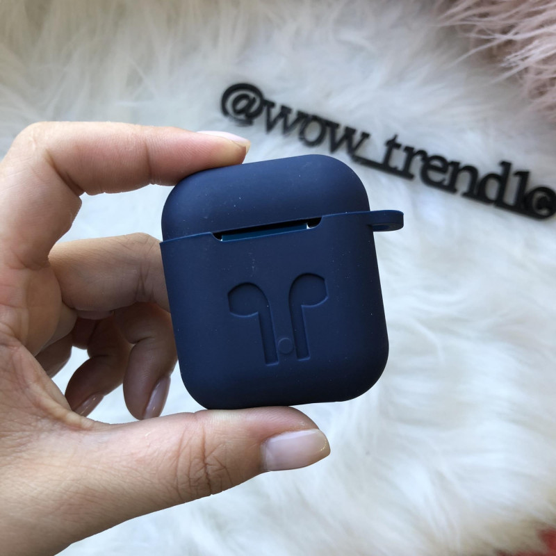 Чехол Airpods Silicon Case, Оригинал темно-синий
