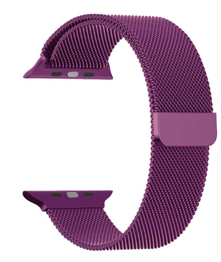 Ремешок для Apl watch 38mm 40mm, Milanese loop, фиолетовый