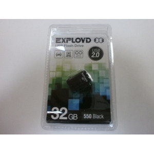 Флеш-накопитель 32Gb Exployd 550 mini, USB 2.0, чёрный