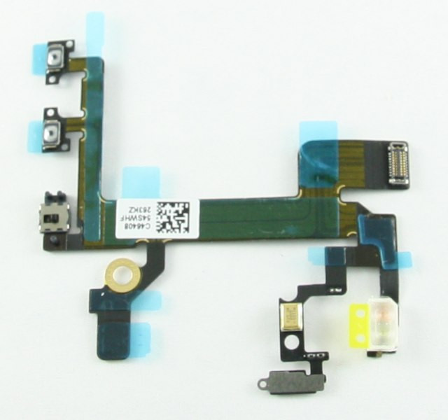 Шлейф для ApL iph 5S + кнопка вкл + кнопки громкости + вспышка камеры