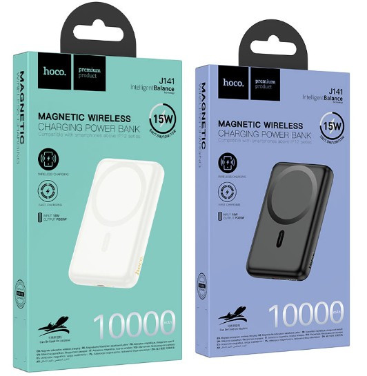 Внешний аккумулятор HOCO J141Grace PD20W 10000mAh с беспроводной зарядкой