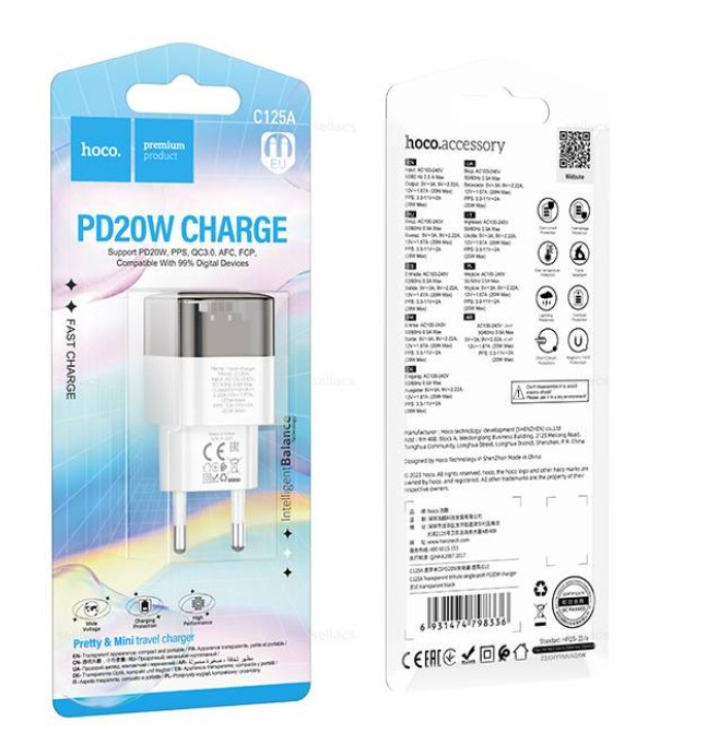 СЗУ HOCO C125A 20W PD + QC3.0