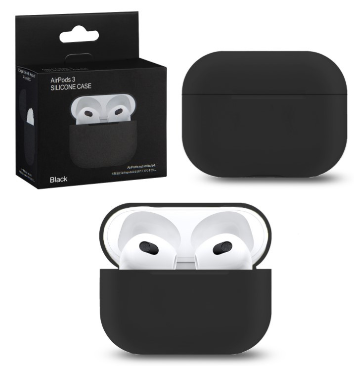 Чехол Airpods 3 Silicon Case черный