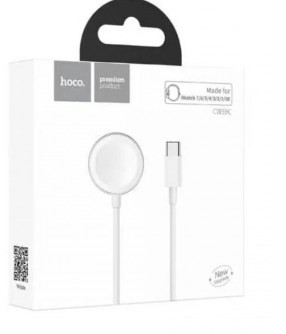 Беспроводное зарядное устройство HOCO CW39C Apl Watch 1-6 поколения выход Type-C