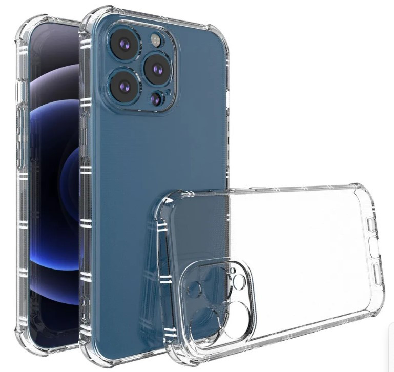 Силикон для Apl IPh 17 Pro Max, противоударный, с защитой камеры, прозрачный