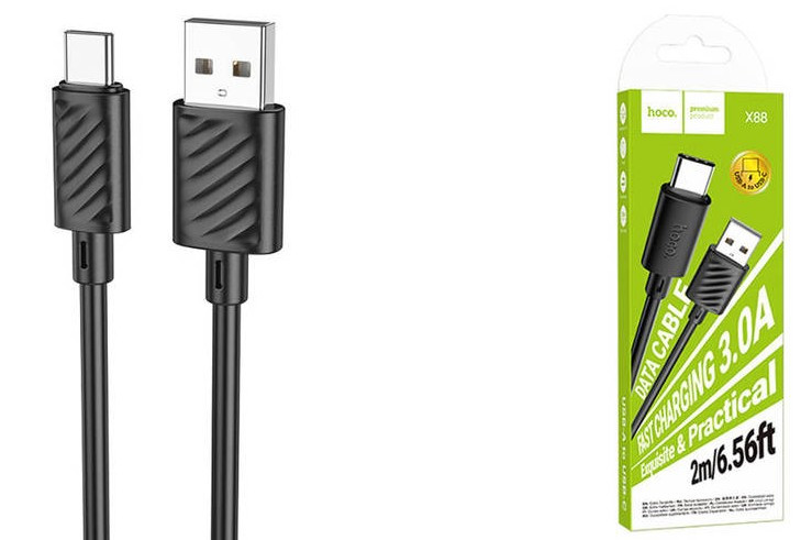 USB кабель для TYPE-C HOCO X88, 2 метра