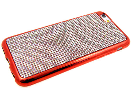 Силикон для Huawei Honor 8X, со стразами, красный