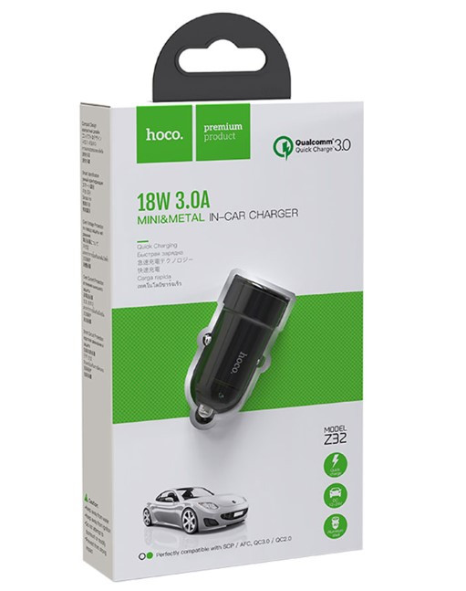 АЗУ HOCO Z32 Speed Up, 1USB, 3A, 18W