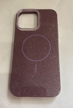 Накладка для Apl IPh 16 Pro, Magsafe, блестки, пыльная роза