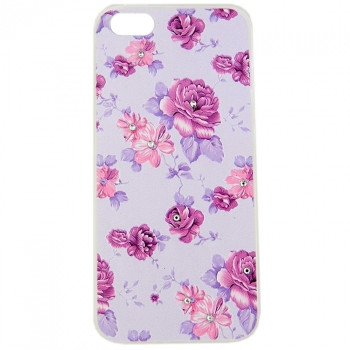 Накладка для Samsung A600F (A6 2018), Phopart, Цветы №5202, со стразами