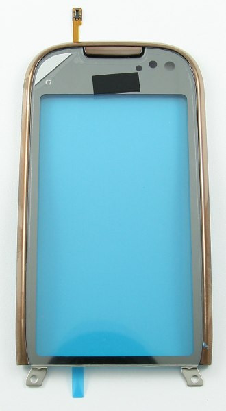Сенсор дисплея для Nokia C7-00 с рамкой дисплея (бронзовый)