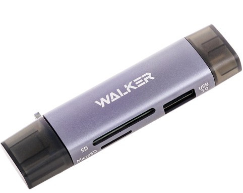 USB Card Reader WALKER WCD-83 SD micro SD, Type-C-USB