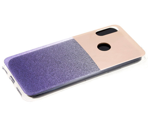 Накладка для SAMSUNG A105F A10, M105F M10, Блестки с зеркалом, сиреневый