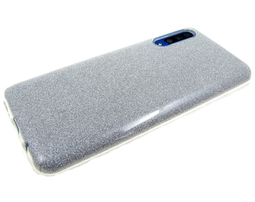 Накладка для SAMSUNG A205F (A20)/A305F (A30), с блестками, серебро