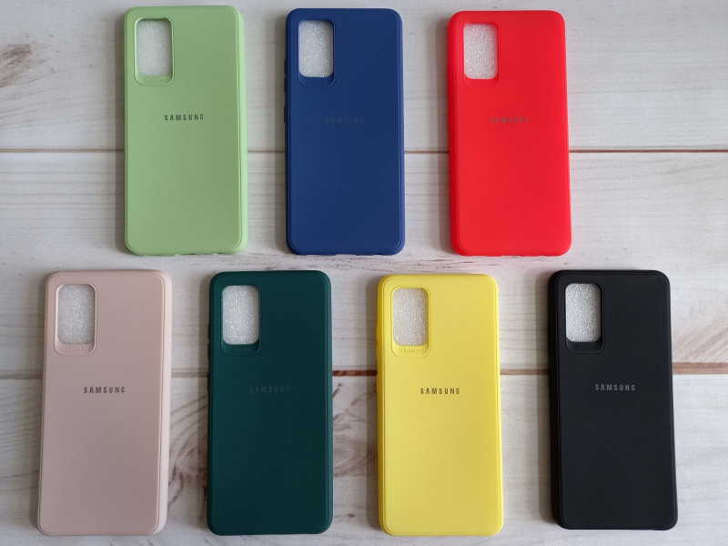 Накладка для SAMSUNG A32, 4G, с логотипом, синий