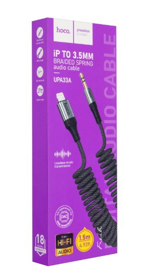 Кабель AUX HOCO UPA33A AUX Jack 3.5 (m) - Lightning (m), 1.5 м