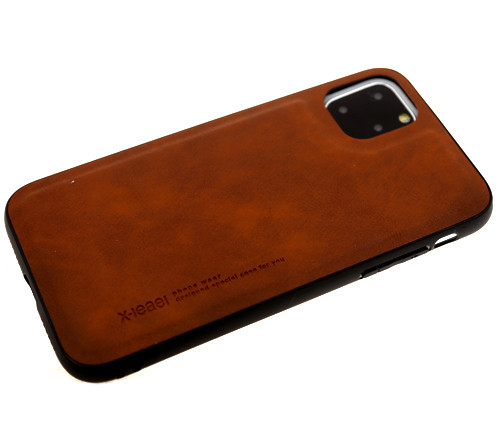 Накладка для REALME C20/C11 2021, X-level, под кожу, коричневый