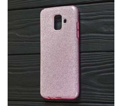 Накладка для SAMSUNG A600F (A6 2018), с блестками, розовый
