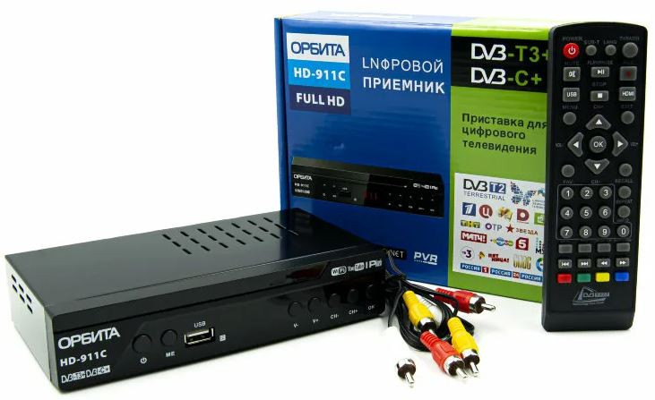 Цифровой TV-тюнер DVB-T2 Орбита T999 С + HD плеер