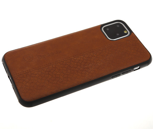 Накладка для XIAOMI Redmi 9A, Baseus, под кожу, коричневый