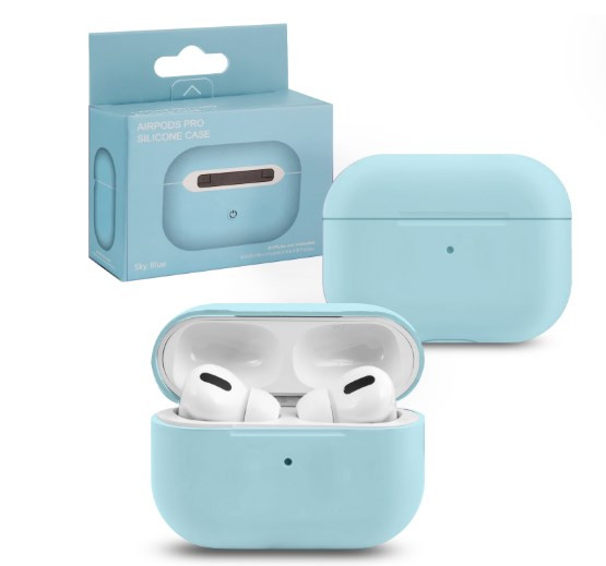 Чехол Airpods Pro, Silicon Case ,голубой