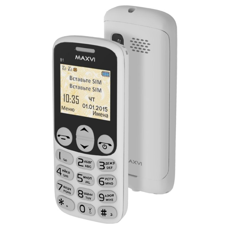 Сотовый телефон Maxvi B1 DS (большие кнопки) 2SIM