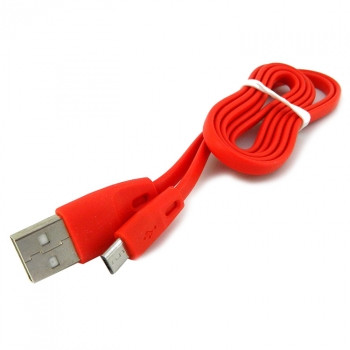 USB кабель для Micro WALKER C320 плоский, красный