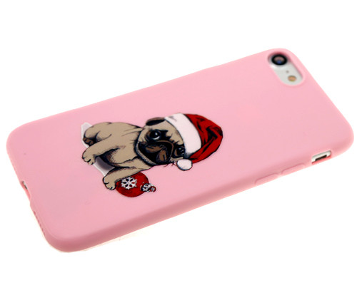 Силикон для SAMSUNG A105F A10, M105F M10, Новый Год, мопс