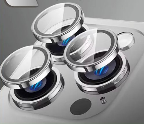 Защитные линзы для камеры Apl IPh 16 Pro, 16 Pro Max, серебро
