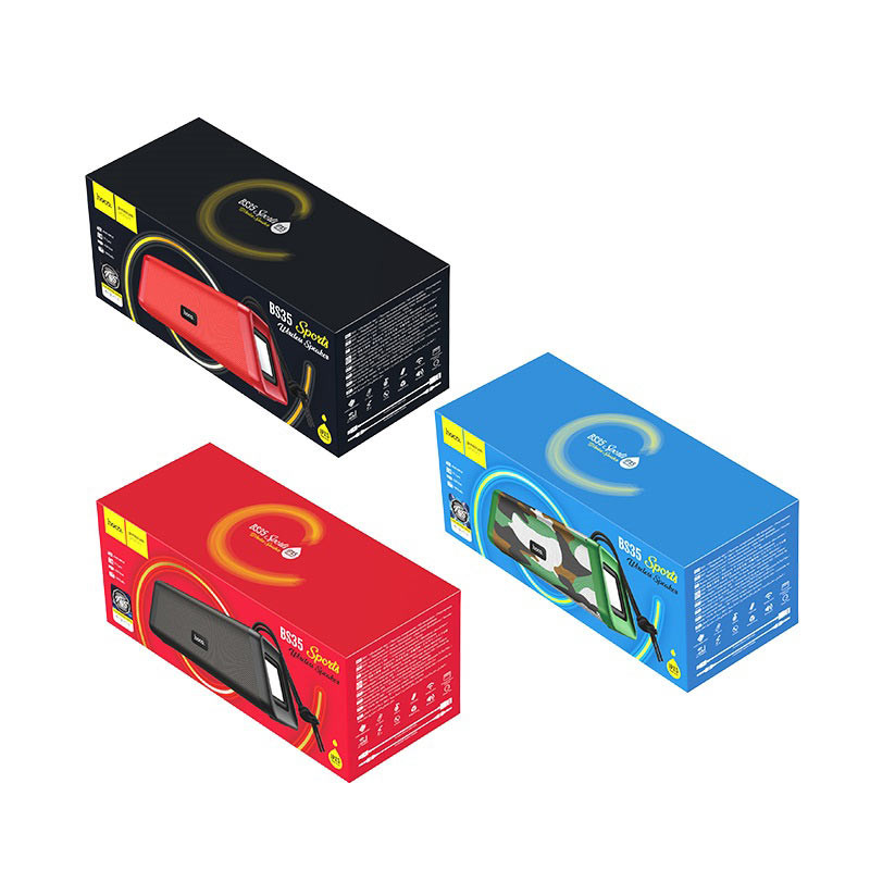 Колонка HOCO BS35,  Classic sound, Bluetooth, TWS, FM, USB, AUX. TF, красный