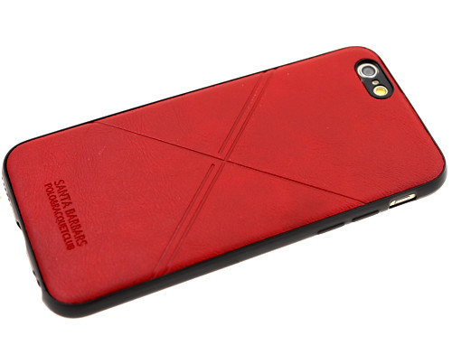 Накладка для SAMSUNG A205F (A20)/A305F (A30), под кожу крест, красный
